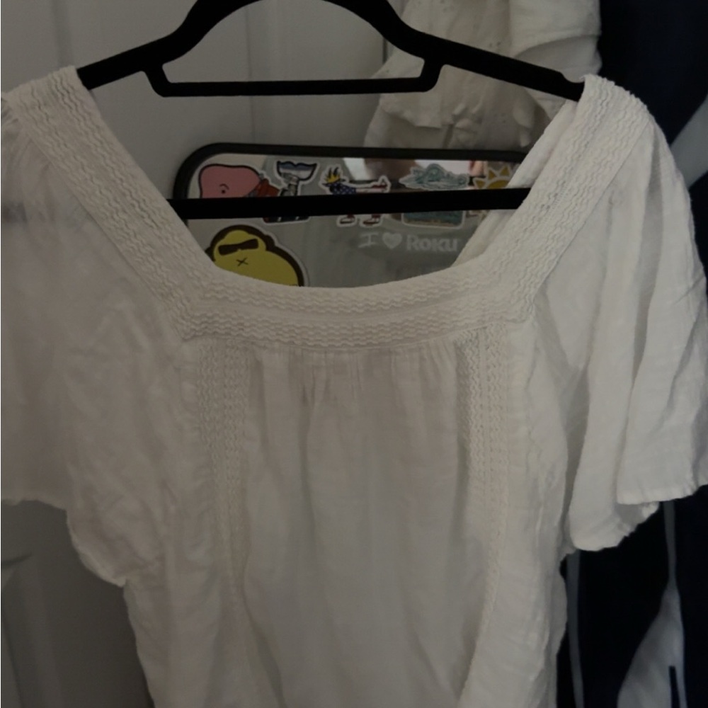 Philosophy Cream Smocked Blouse